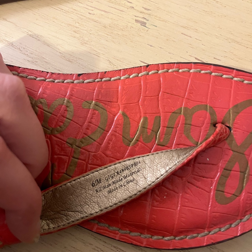 Sam Edelman Vibrant Coral Sandals - Picture 3 of 6